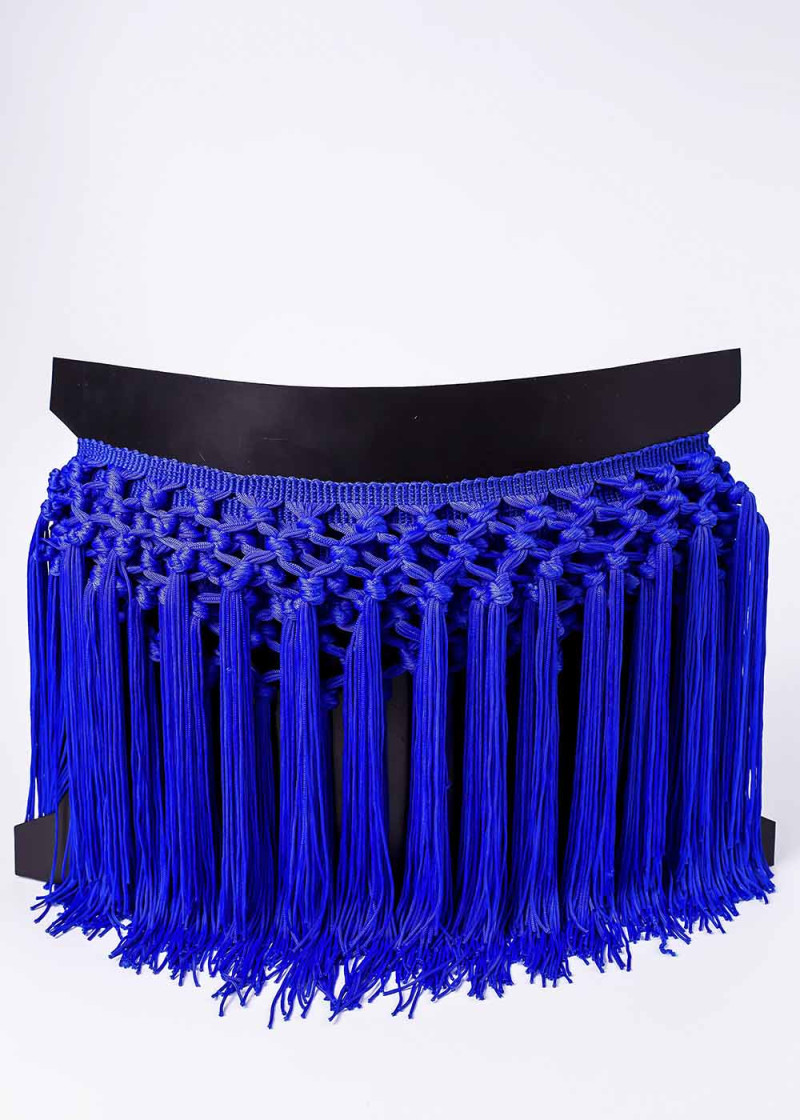 Knotted dance fringe cornflower blue, 20cm