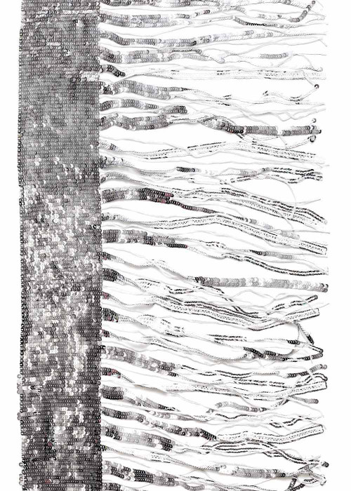 Sequin fringe Silver, 33cm