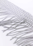 Lace fringe ASMIC 100%polyester, Silver, 11.5