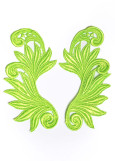 Lace motif BRIDGET 100%polyamide, lime green, 15х8cm