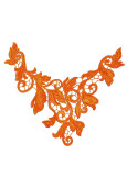 Lace motif MARILYN 100%polyamide, orange, 30х28cm