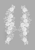 Lace 3D BEATRICE 100%polyester, white, 28x10cm