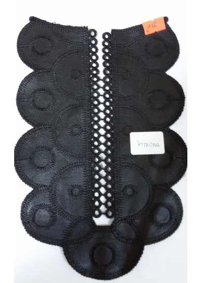 Leather motif SIMONA black, 23х15cm