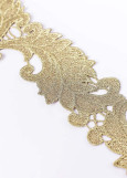 Lace ribbon AMINA 100%polyester, gold, 7cm