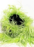 Ostrich lux 3 ply boa feathers, lime green, 1.8m