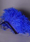 Ostrich feather fringe feathers, magic purple, 15cm