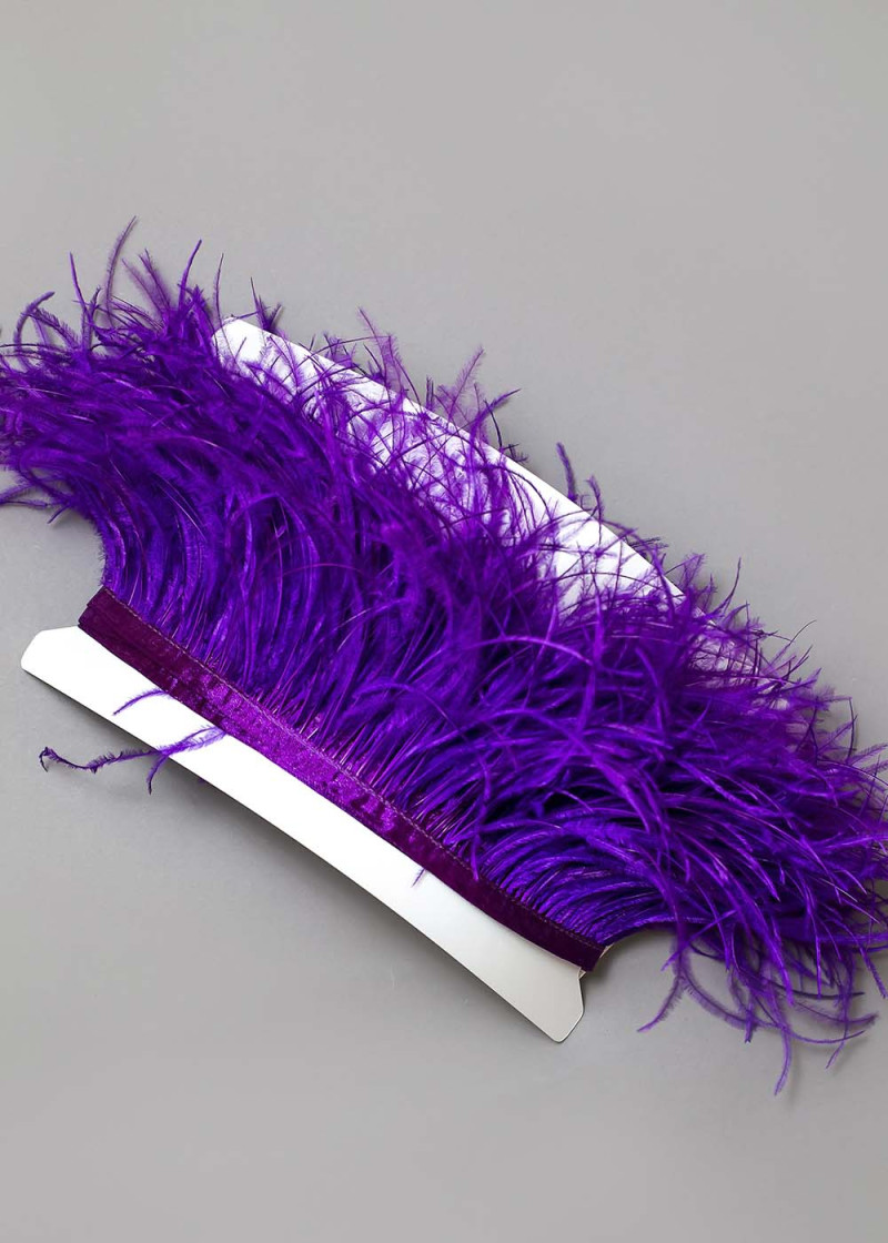 Ostrich feather fringe feathers, iris, 15cm