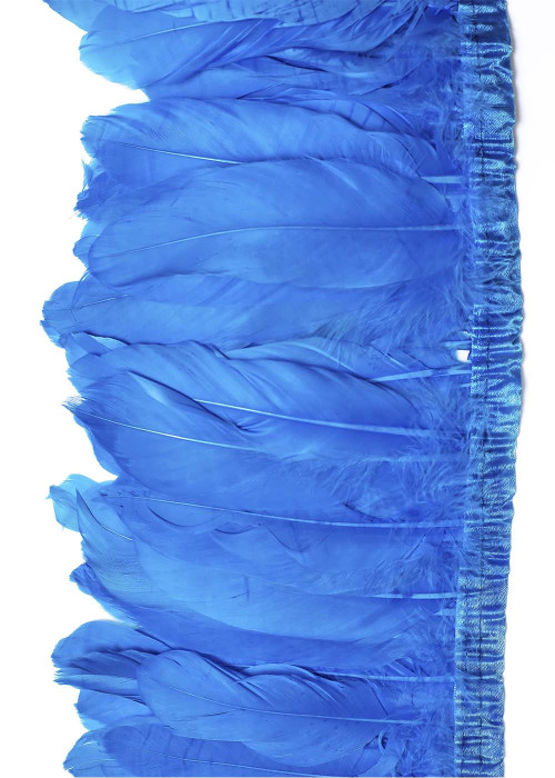 Goose feathers fringe feathers, turquoise, 18cm