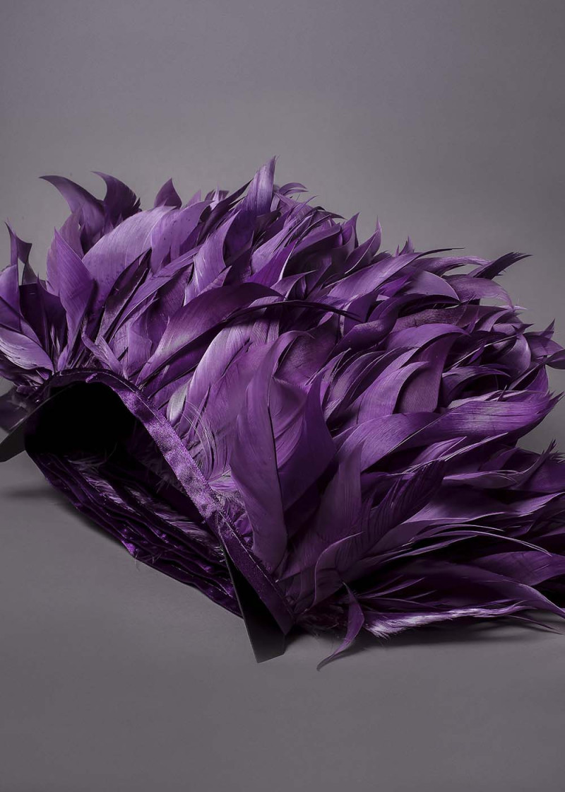 Goose feathers Twisted feathers, iris, 15cm