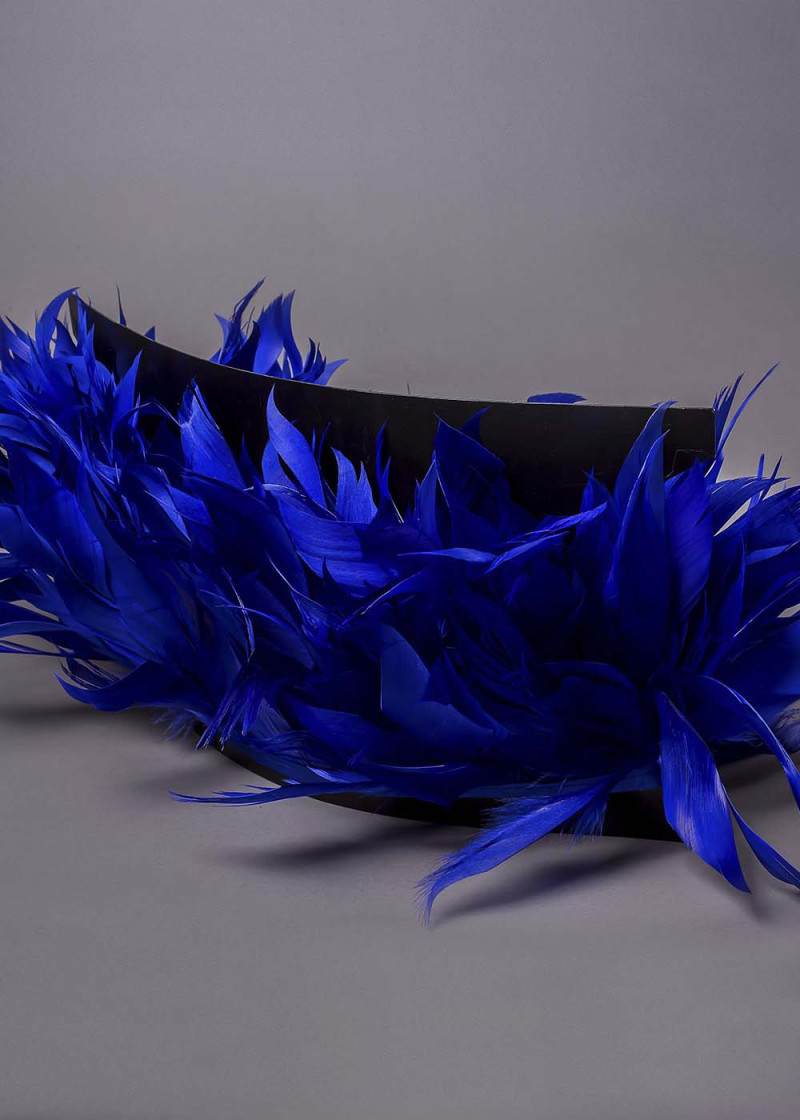 Goose feathers Twisted feathers, cornflower blue, 15cm