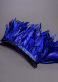 Goose feathers Twisted feathers, cornflower blue, 15cm