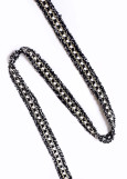 Braid MONICA 100%polyester, black+gold, 3cm