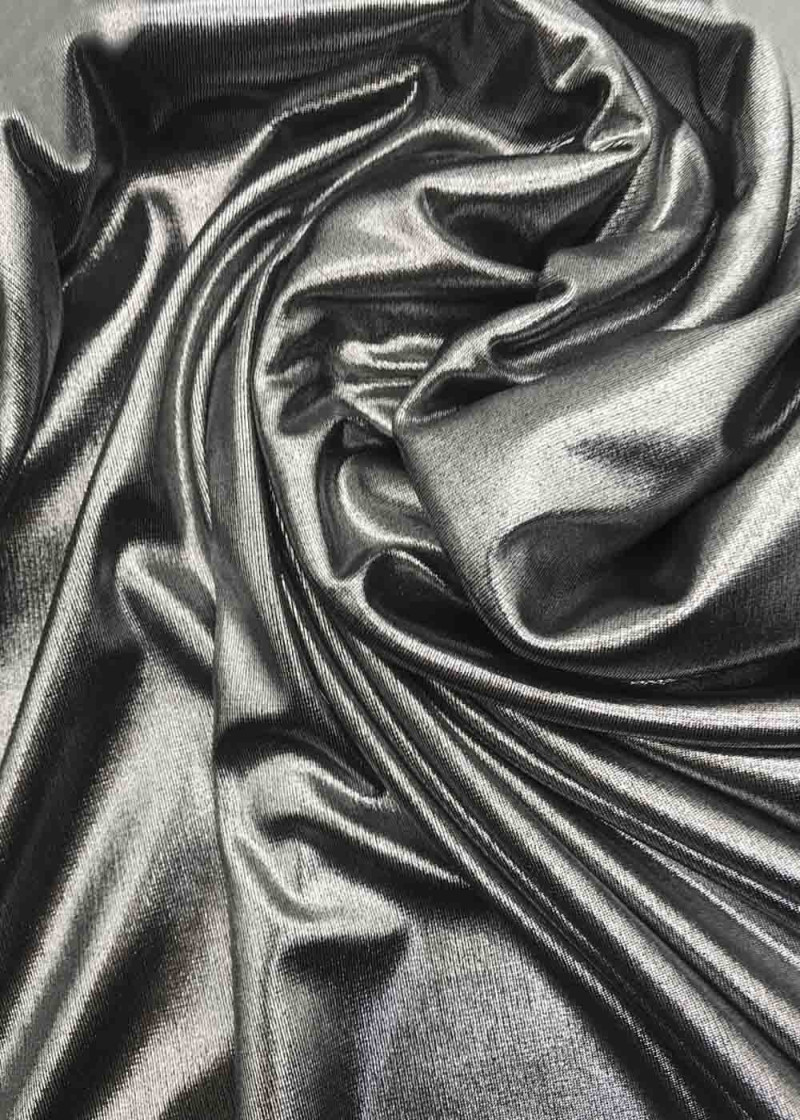 Lycra Metallic Antique 90%polyamide, 10%elastane, Graphite, 1.5m