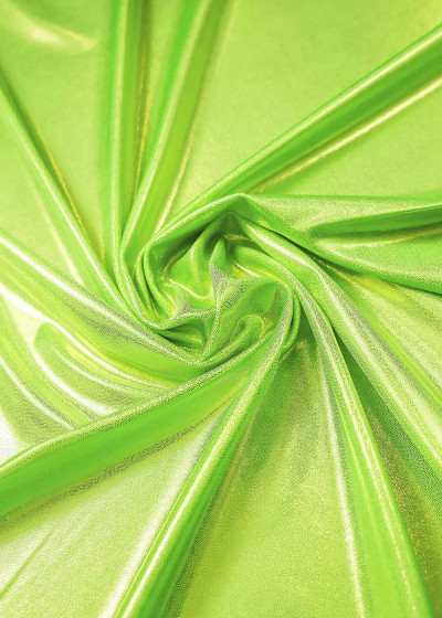 METALLIC Shine Lycra  80%polyamide, 20%elastane, lime green, 1.5m