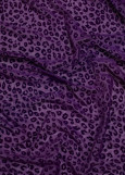 Flock on stetch net LEOPARD 60%polyamide, 40%nylon, dark violet, 1.5m