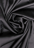 Stretch satin 100%polyester, black, 1.2m