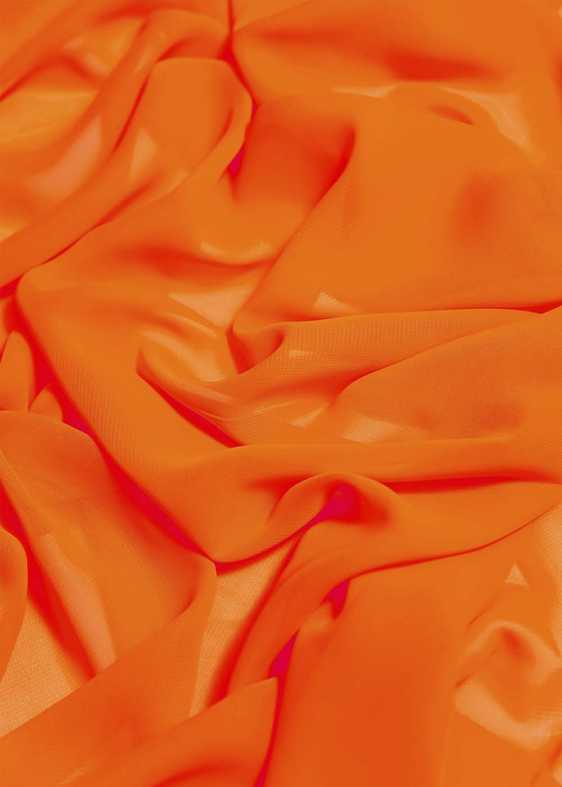 Chiffon 100%polyester, orange, 1.5m