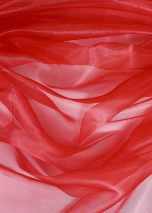 Crystal Organza 100%polyester, scarlet, 1.5m