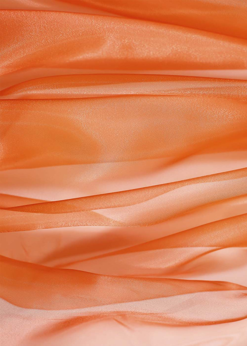 Crystal Organza 100%polyester, orange, 1.5m