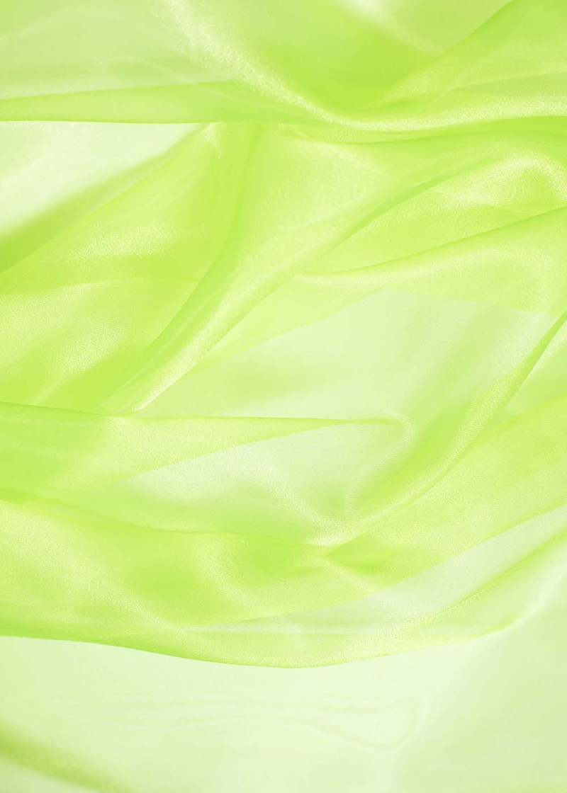 Crystal Organza 100%polyester, lime green, 1.5m