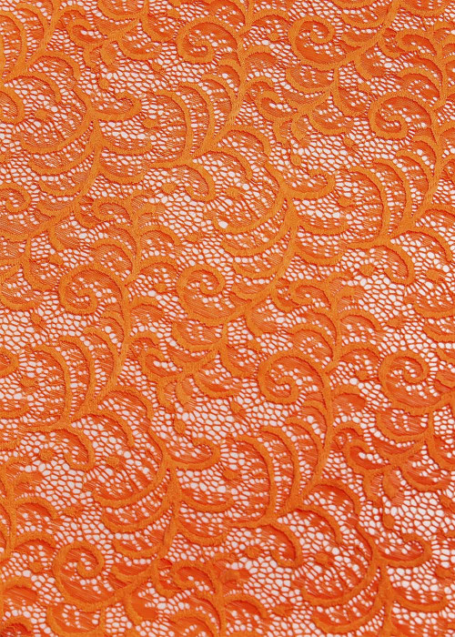 Stretch lace KARINA 60%polyamide, 40%elastane, tropic grapefruit, 1.5m