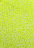 Stretch lace KARINA 60%polyamide, 40%elastane, ultra lemon, 1.45m