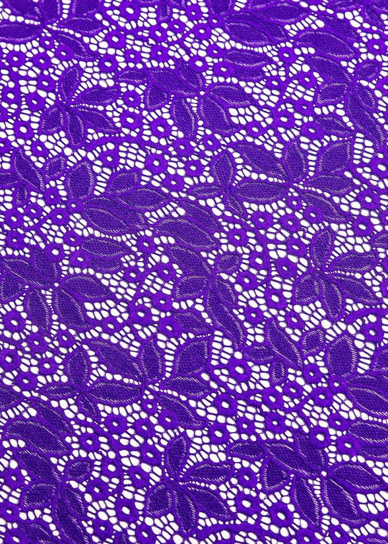 Stretch lace MARTHA 60%polyamide, 40%elastane, iris, 1.4m