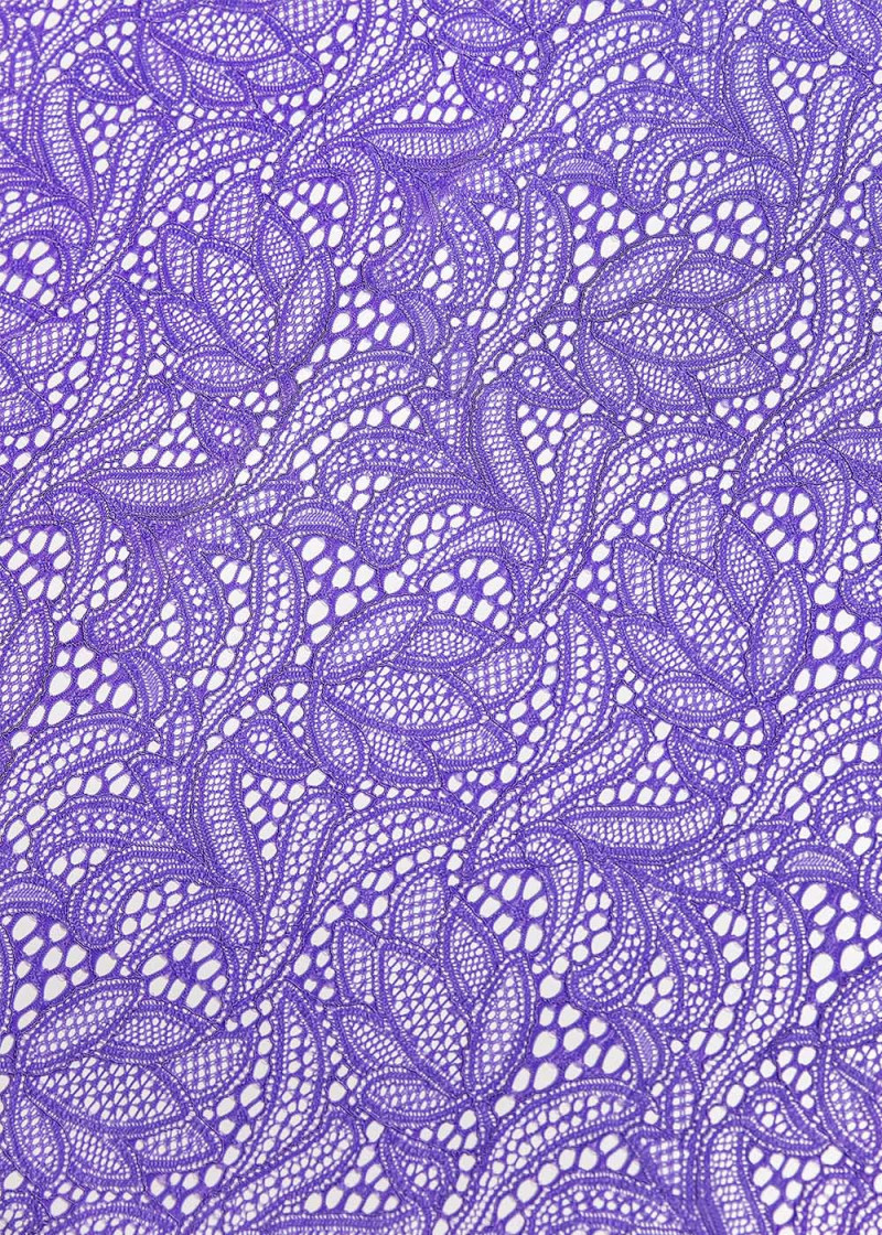 Stretch lace SANDRA 60%polyamide, 40%elastane, violet, 1.4m