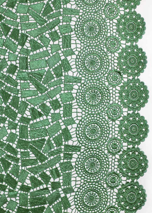 Guipure lace BEVERLY 100%polyester, malachite, 1.2m