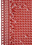 Guipure lace DINARA 100%polyester, red poppy, 1.3m