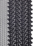 Guipure lace GRETTA 100%polyester, black, 1.25m