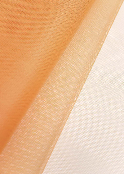 Semi stiff tulle 100%nylon, apricot, 1.5m