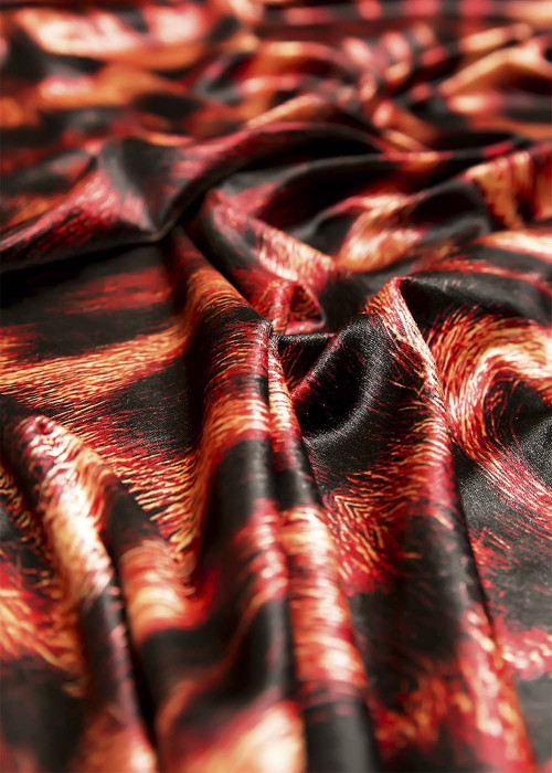 Animal print on stretch velvet ANIMAL 90%polyamide, 10%elastane, brown, 1.5m