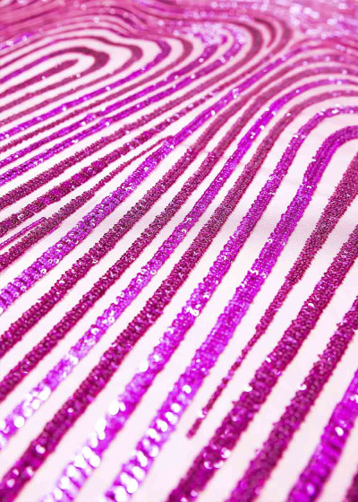 Sequin on net ZEBRA 60%polyamide, 40%elastane, fuchsia, 1.35m