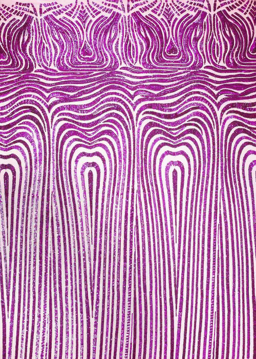 Sequin on net ZEBRA 60%polyamide, 40%elastane, fuchsia, 1.35m