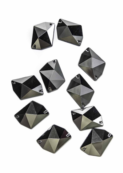 Sew on acrylic rhinestone Elizabeth COSMIC 25 Jet Hematite