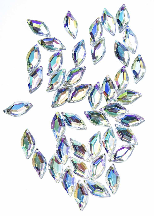 Sew on acrylic rhinestone Elizabeth LEAF 20 Jet Hematite