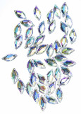 Sew on acrylic rhinestone Elizabeth LEAF 20 Crystal AB