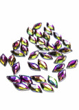 Sew on acrylic rhinestone Elizabeth LEAF 20 Crystal Vitrail Medium