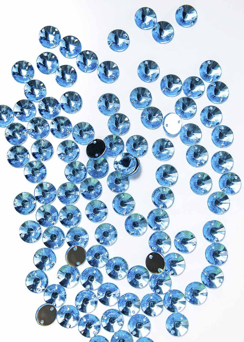 Sew on acrylic rhinestone Elizabeth RIVOLI 10 Aquamarine