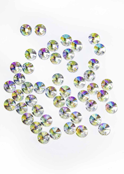 Sew on acrylic rhinestone Elizabeth RIVOLI 12 Crystal AB