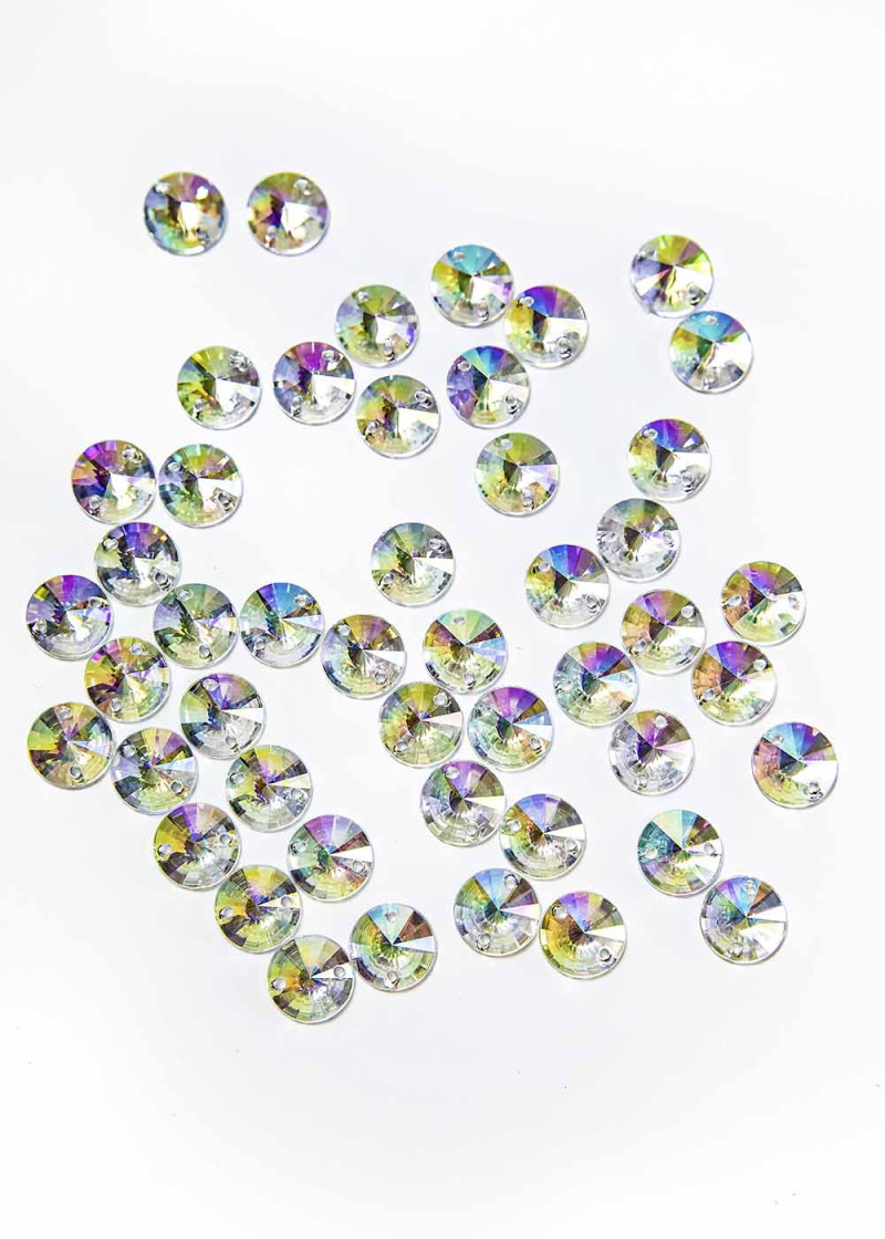 Sew on acrylic rhinestone Elizabeth RIVOLI 12 Crystal AB