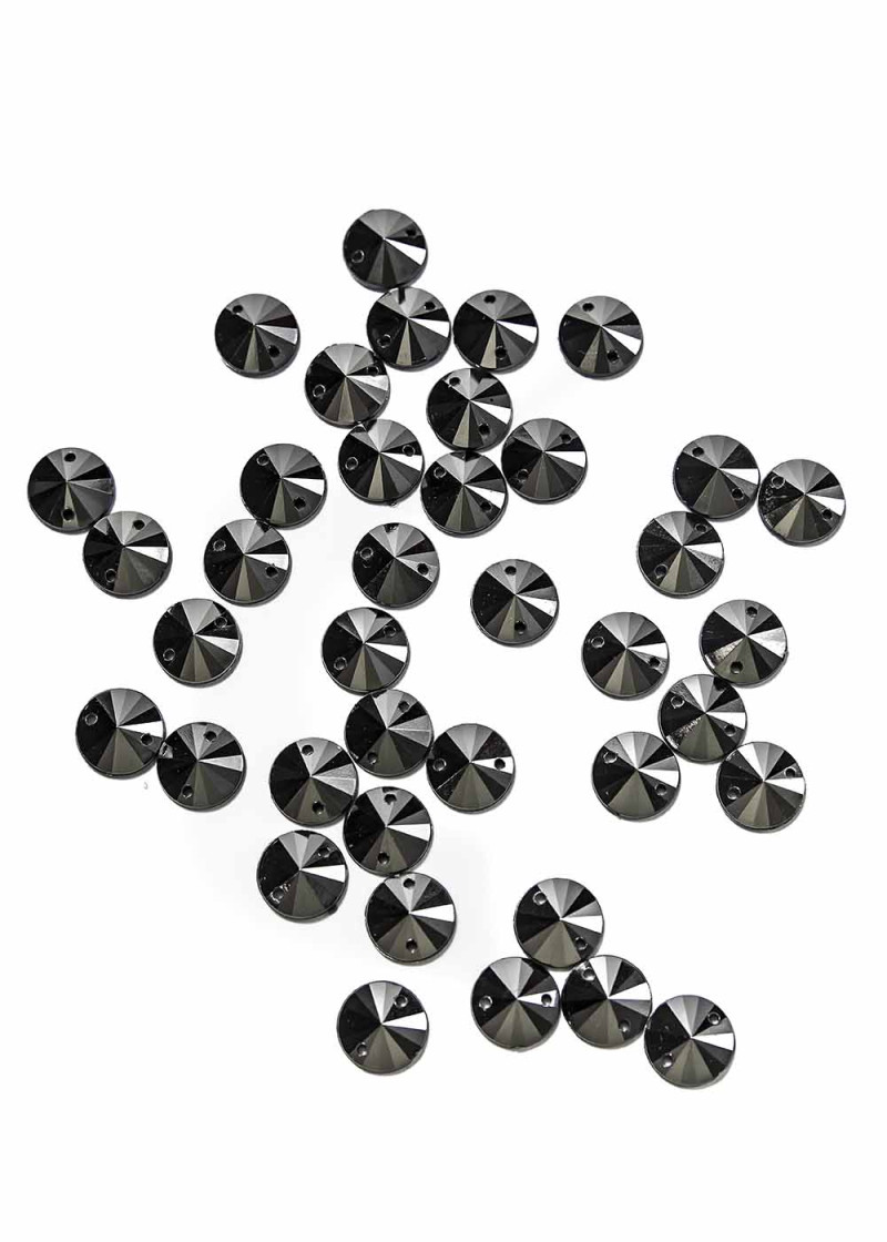 Sew on acrylic rhinestone Elizabeth RIVOLI 10 Jet Hematite