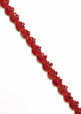 Curly velor braid red, 2