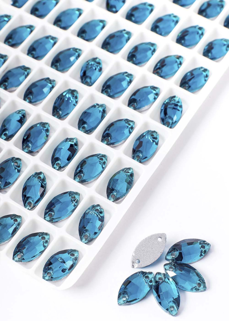 Sew on rhinestones Elizabeth NAVETTE 12 Indicolite