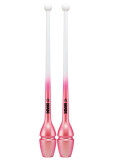 Clubs for gymnastics SASAKI NEW FIG M-34GH, 44cm rubber, White × CherryPink (WxCYP), 44cm, 150g